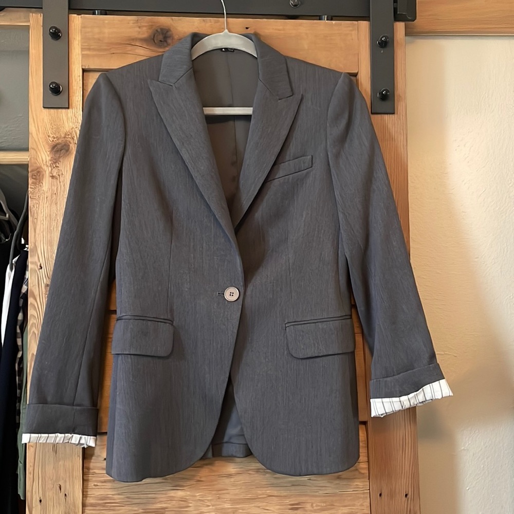 Gray theory blazer